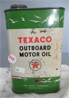 Texaco Outboard Motor Oil can. Measures: 7.5"