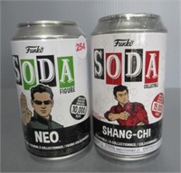 (2) Funko soda cans with prize in can.