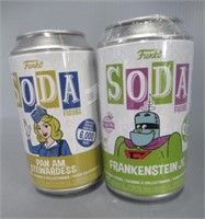 (2) Funko soda cans with prize in can.