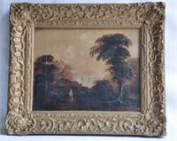 Antique Oil on Canvas Landscape