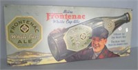 Tin Frontenac Ale sign. Measures: 11" H x 26.5"
