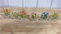 6 flower glasses
