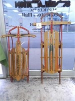 (2) Child's Sleds - (1) Sears & (1) Happi Time