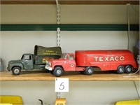 (2) Buddy L Trucks - Texaco & Army Supply