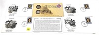 Lot, coin and stamp sets, 5 pcs.