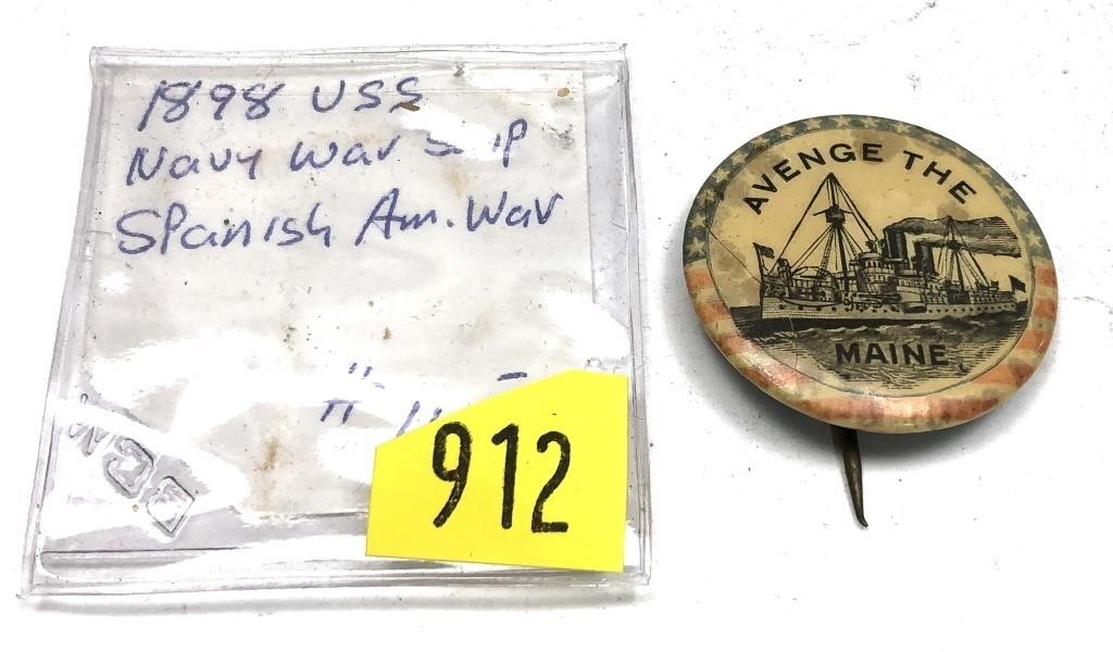 1898 "Avenge the Maine" pinback