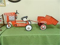 Western Flyer Tin Pedal Tractor (As Is) &