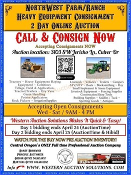 2024 NorthWest Spring Ag & Construction Consignment Auction