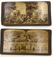 2 Religious Stereograph Cards
