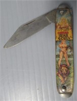 Sheena Irish McCalla novelty USA folding knife.