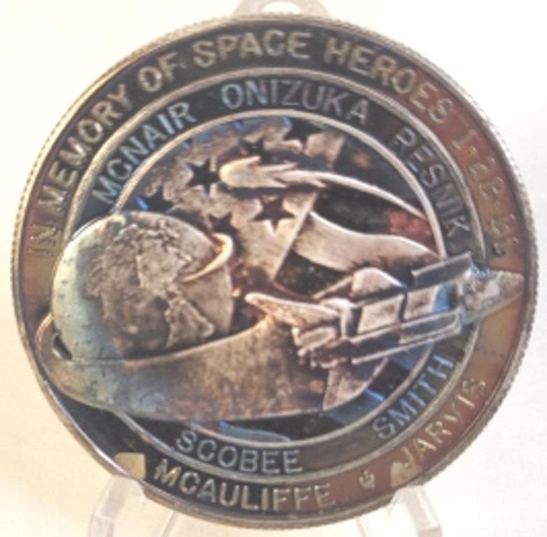 In Memory of Space Heroes 1-28-86 1oz. Silver Coin