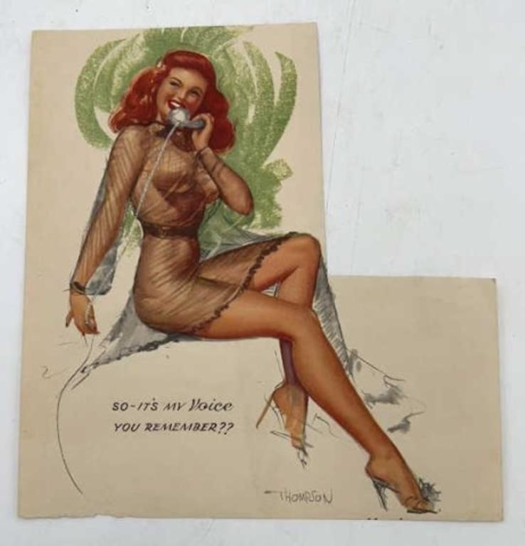 Jerry Thompson Studio Sketches Pin-Up Girl Litho