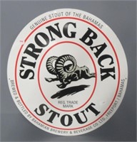 Advertising Stout Brewery sign. Measures: 19" H x