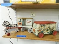 Rich Toy Borden's Horse Drawn Delivery Wagon &