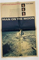 1969 Chicago Tribune Man on The Moon