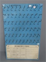 Curtis Industries display board. Measures: 23" H