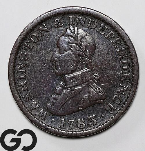 1783 Washington Independence Colonial Copper Coin