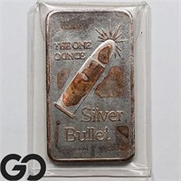 1oz .999 Fine Silver, Silver Bullet Silver Bar