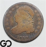 1830 Capped Bust Dime, 10c