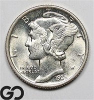 1935 Mercury Dime, Full Split Bands