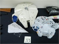 (3) Star Wars Toys - Millenium Falcon Space Ship,