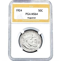 1924 Huguenot Half Dollar PGA MS64