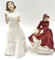 2 Royal Doulton Porcelain Figurines