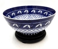 Oriental Holiday Bowl on Pedestal