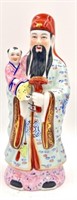 Chinese Porcelain Deity of Wealth Figurine