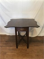 Wallace Nutting Drop Leaf Side Table with Drawer