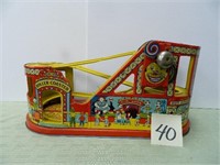 Tin Litho Wind Up Roller Coaster (Missing Cars)