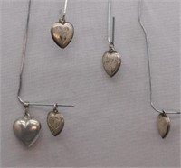 Sterling Silver puffy heart charms. Weight 3.63