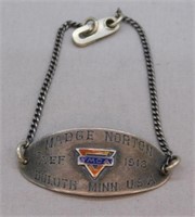 Sterilng Silver 1918 YMCA bracelet. Weight 4.31