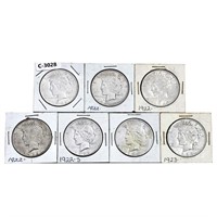 1922-1923 Silver Peace Dollars; Diff Mints [7