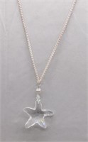 Sterling Silver chain with cut glass starfish