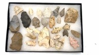 Collection of 27 Stone Arrowheads