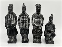 4 Chinese Terracotta Warriors Figurines