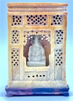 Miniature Soapstone Deity Shrine