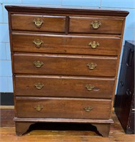 ANTIQUE CHIPPENDALE SEMI TALL CHEST
