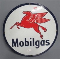 Mobil Gas sign. Measures: 11".