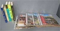 Model railroad magazines, books.