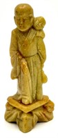 Hand Carved Soapstone Chinese Figurine with Child