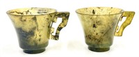 Pair of Antique Jade Cups