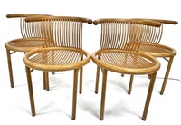4 Helmut Lubke Mid Century Dinning Chairs