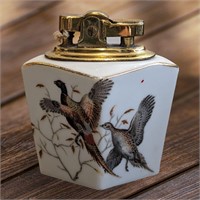 Lefton China Porcelain Duck and Pheasant Lighter
