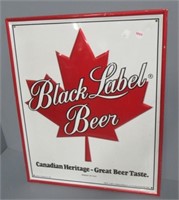 Tin Black Label Beer 1984 sign. Measures: 21.5" H