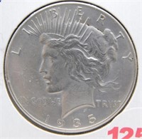 1935 Peace Silver Dollar.