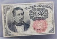 10 Cent Civil War Fractional Currency.
