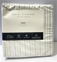 Social Standard Size Queen 6pc Sheet Set