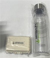 herbalife water bottle and tablet box set